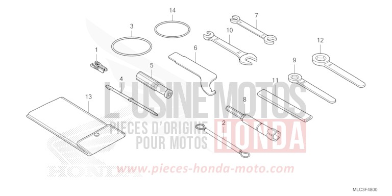 TOOL for Transalp 750 ROSS WHITE (NH196) from 2023